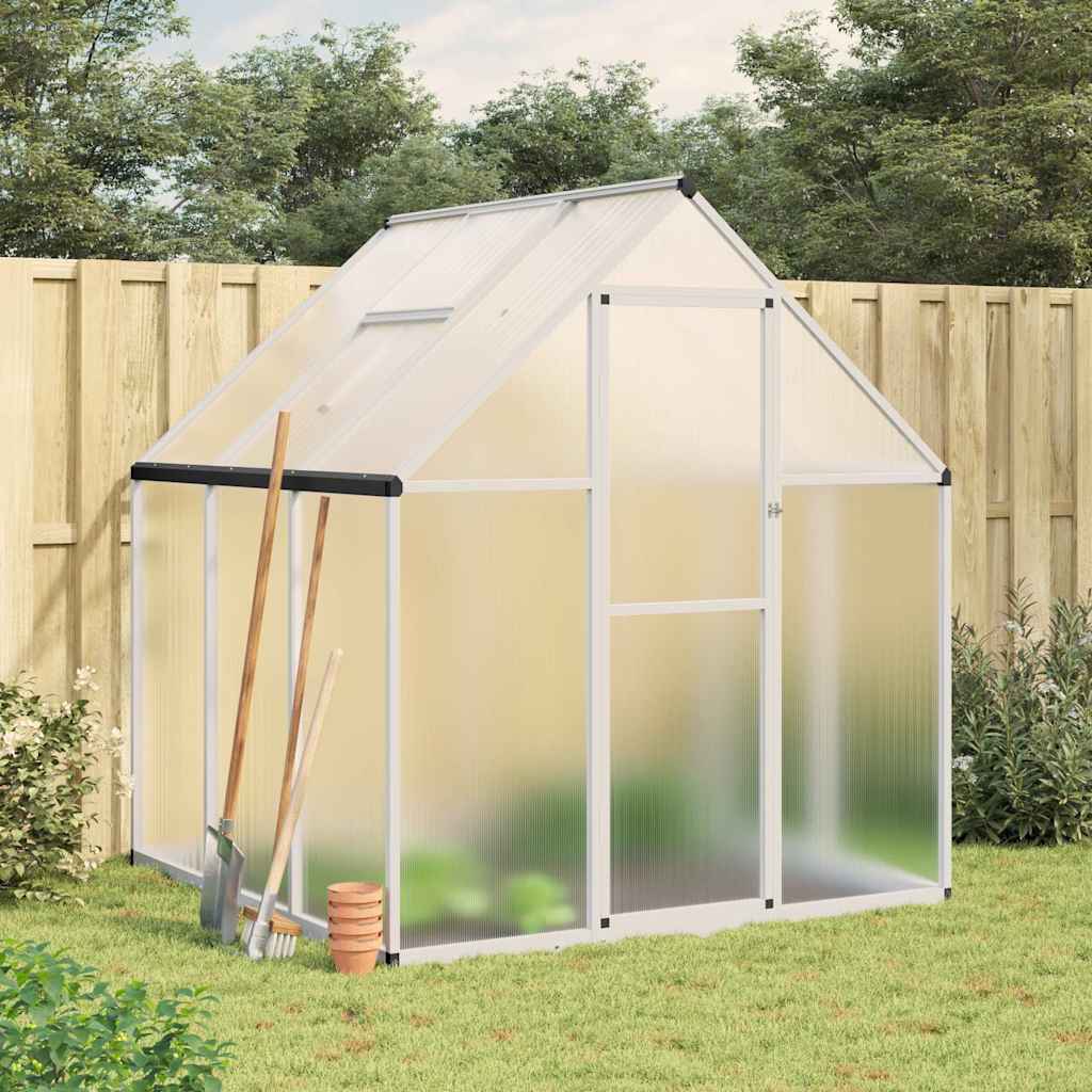 Greenhouse with anthracite aluminum base frame 169x114x195 cm