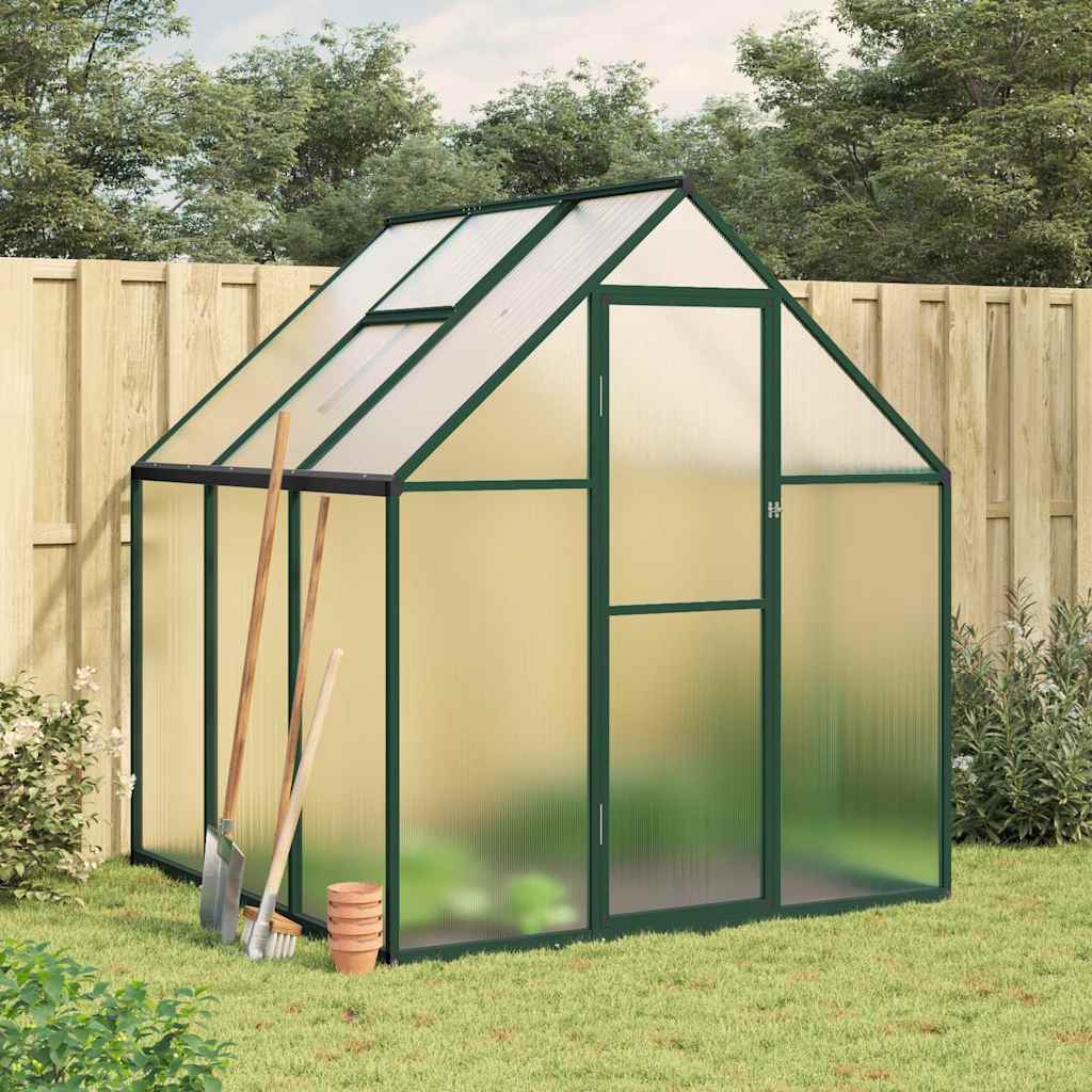 Greenhouse with anthracite aluminum base frame 169x114x195 cm