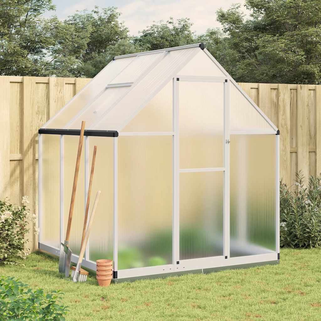 Greenhouse with anthracite aluminum base frame 169x114x195 cm
