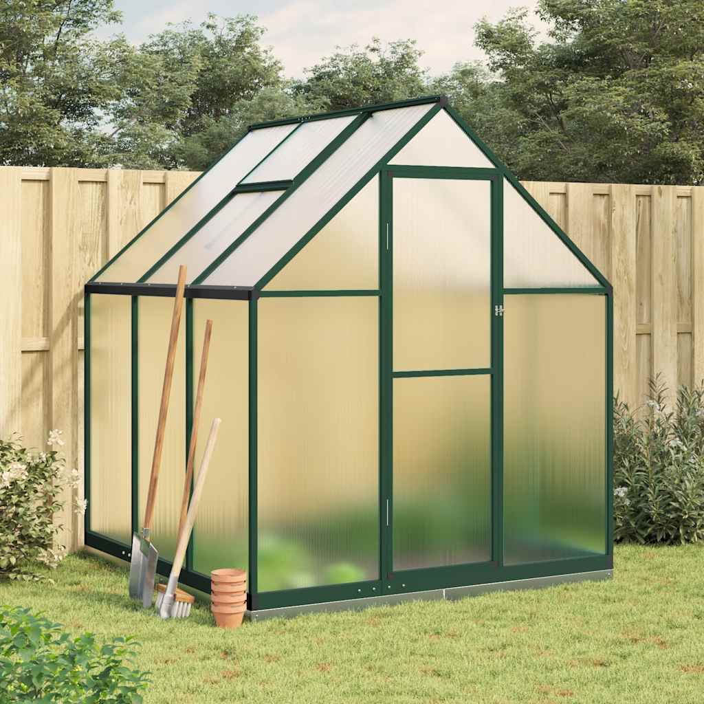 Greenhouse with anthracite aluminum base frame 169x114x195 cm