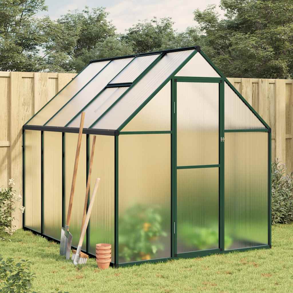 Greenhouse with anthracite aluminum base frame 169x114x195 cm