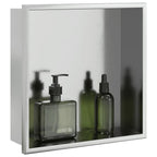 Hornacina ducha acero inoxidable blanco mate 32x32x9 cm
