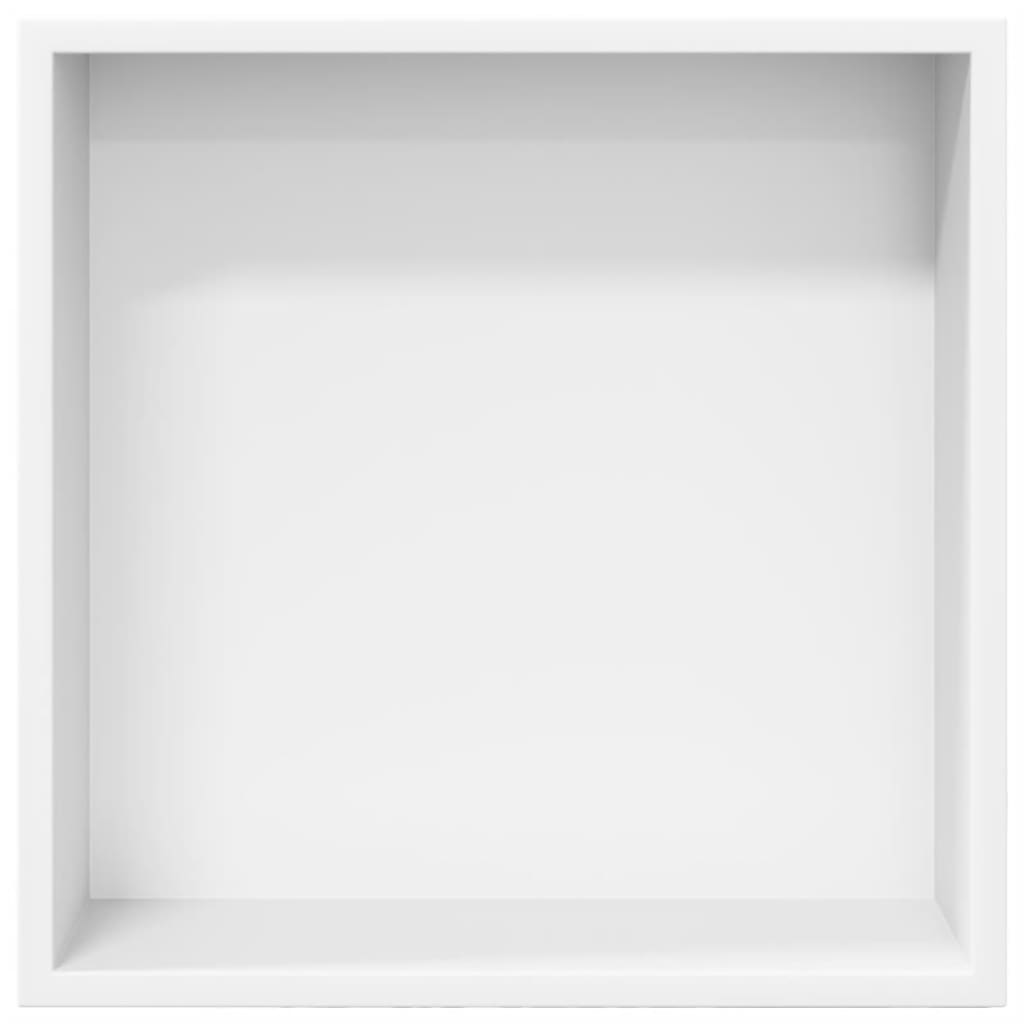 Hornacina ducha acero inoxidable blanco mate 32x32x9 cm