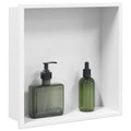 Hornacina ducha acero inoxidable blanco mate 32x32x9 cm