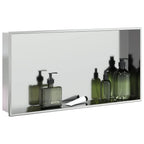Hornacina ducha acero inoxidable blanco mate 32x32x9 cm