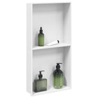 Hornacina ducha acero inoxidable blanco mate 32x32x9 cm