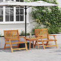 Silla de Jardín 3 pcs Marrón Madera de Acacia Sólida
