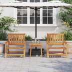 Silla de Jardín 3 pcs Marrón Madera de Acacia Sólida