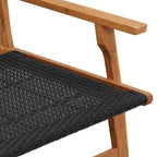 Sillas de Jardín con Mesa 3 pcs Negro Madera de Acacia Sólida