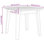 Sillas de Jardín con Mesa 3 pcs Negro Madera de Acacia Sólida