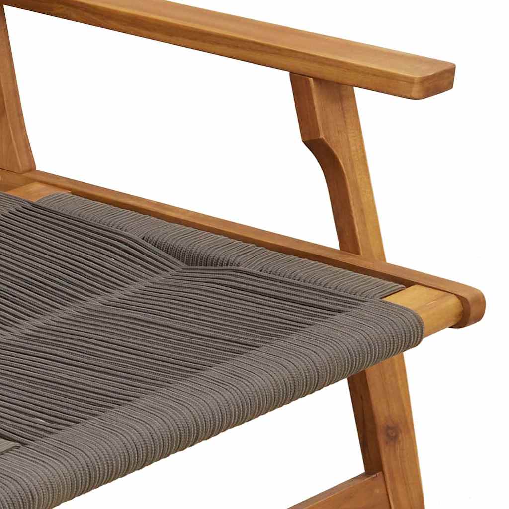 Sillas de Jardín con Mesa 3 pcs Gris Madera de Acacia Sólida