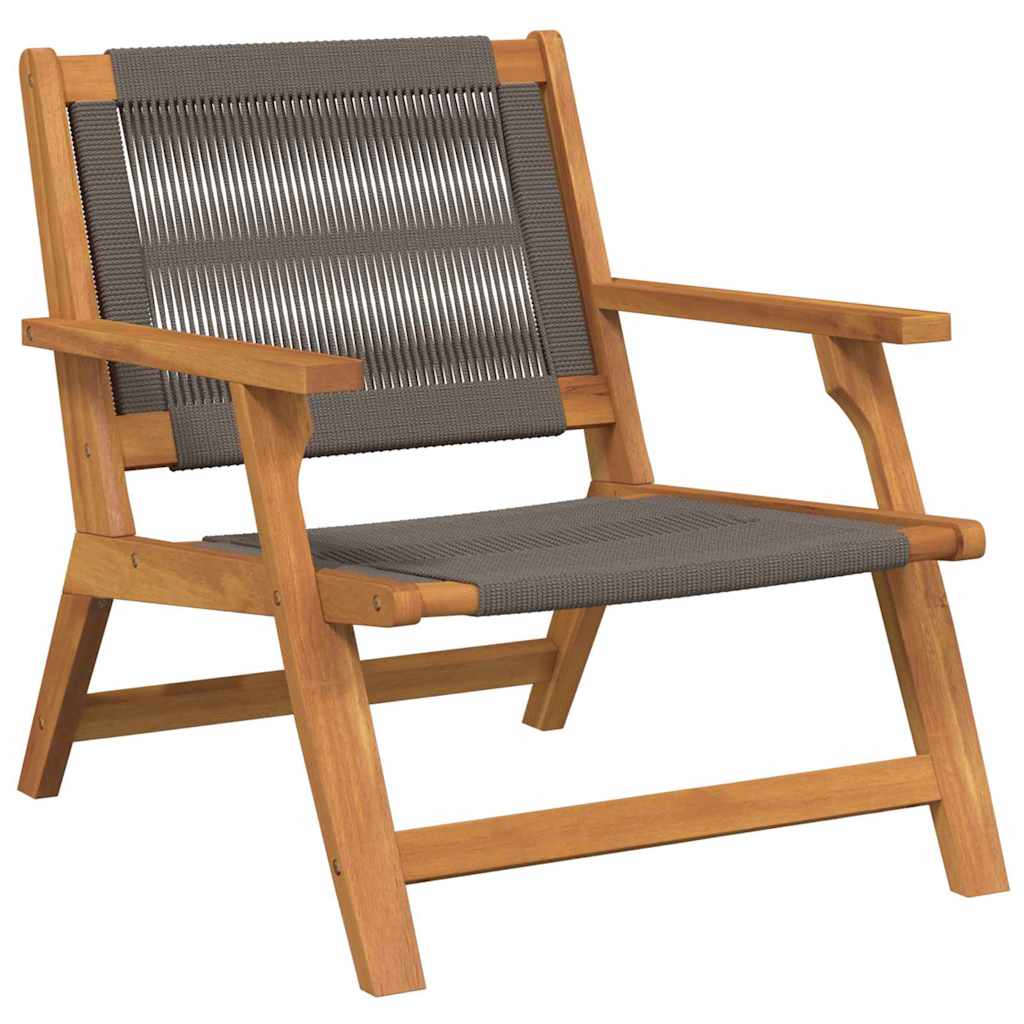 Sillas de Jardín con Mesa 3 pcs Gris Madera de Acacia Sólida