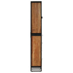 Mueble de baño hierro y madera maciza de acacia 40x27x190 cm