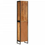 Mueble de baño hierro y madera maciza de acacia 40x27x190 cm