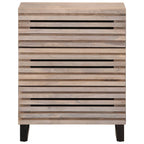 Aparador 2 piezas madera maciza de mango 60x34x75 cm
