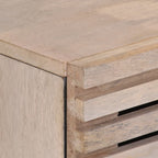 Aparador 2 piezas madera maciza de mango 60x34x75 cm