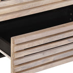 Aparador 2 piezas madera maciza de mango 60x34x75 cm