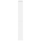 Zapatero con espejo 4 niveles blanco brillo 63x17x134 cm