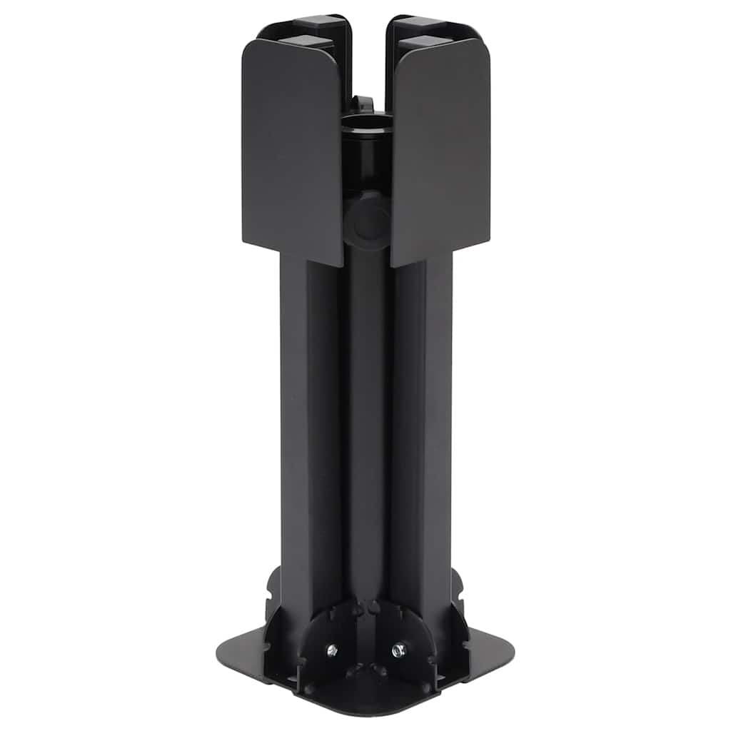 Base de sombrilla para mástil de Ø38/48 mm acero negro brillo