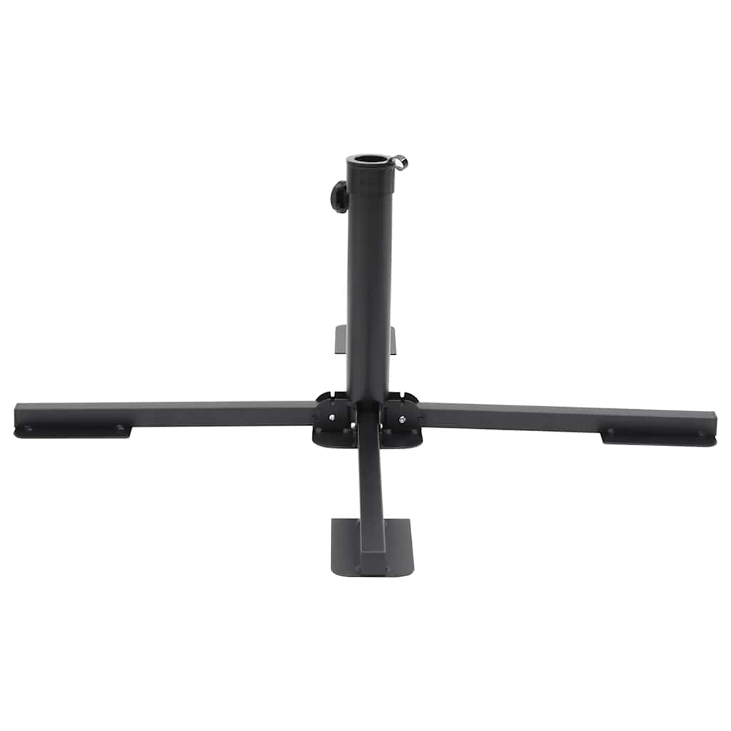 Base de sombrilla para mástil de Ø38/48 mm acero negro brillo