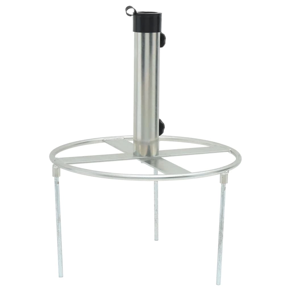 Base de sombrilla con estacas de suelo acero Ø38/48 mm