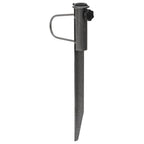 Soportes de sombrilla con púas 2 uds acero galvanizado 19x42 cm