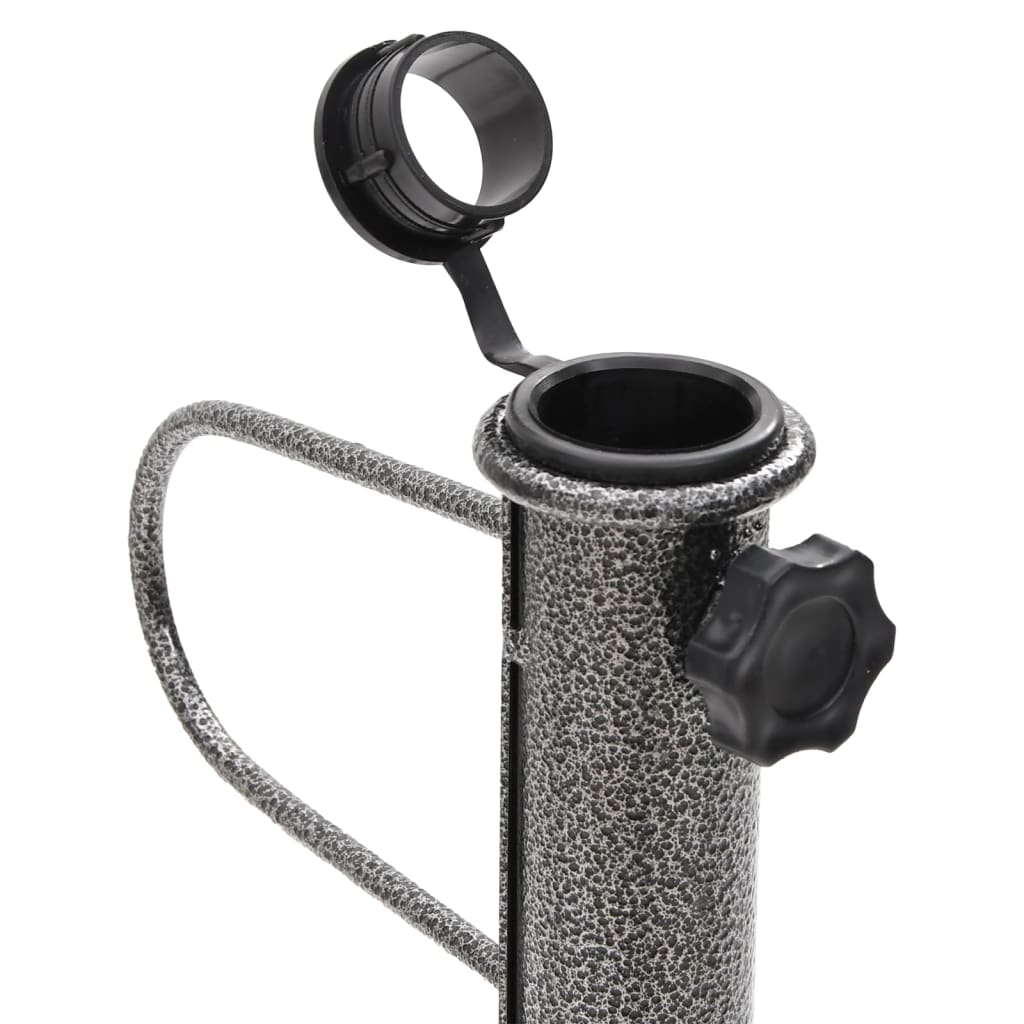 Soportes de sombrilla con púas 2 uds acero galvanizado 19x42 cm