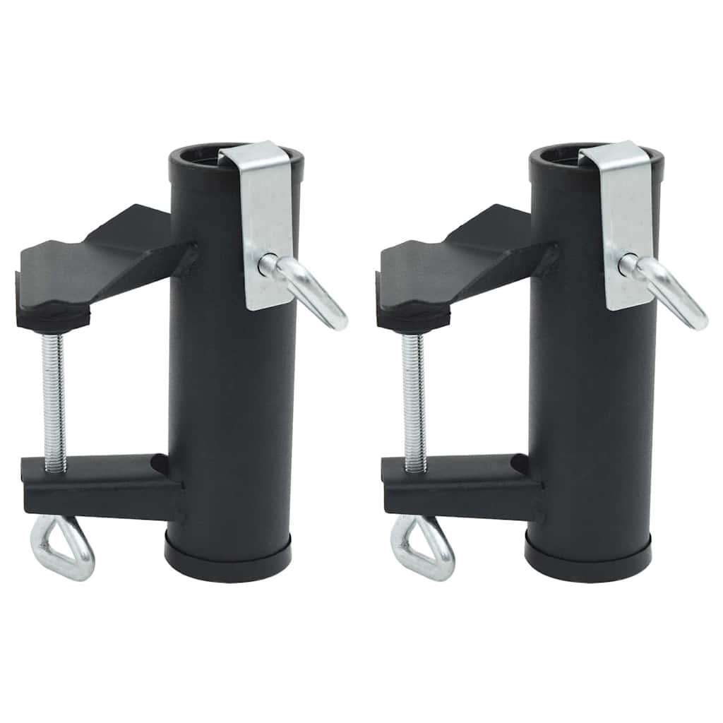 Abrazaderas de sombrilla de balcón 2 uds acero galvanizado 32mm
