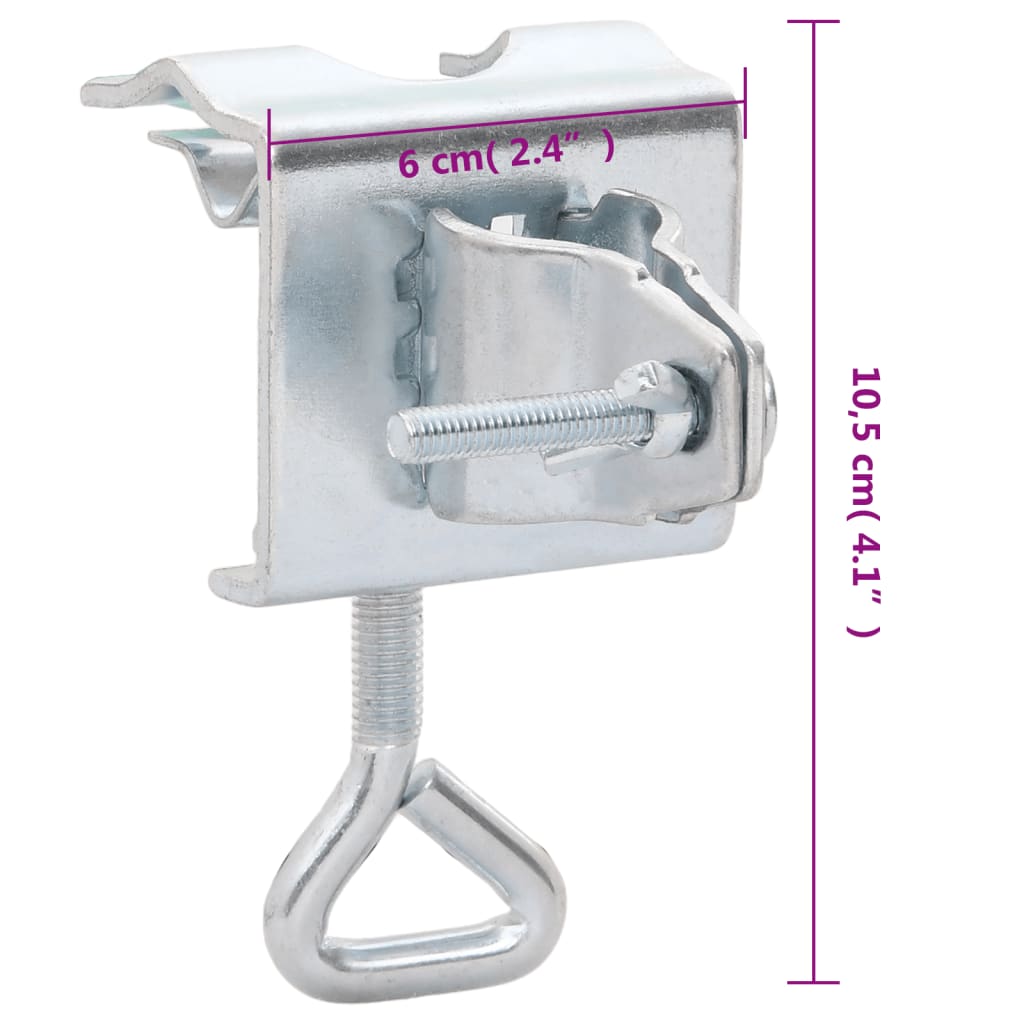Abrazaderas de sombrilla de balcón 2 uds acero galvanizado 32mm