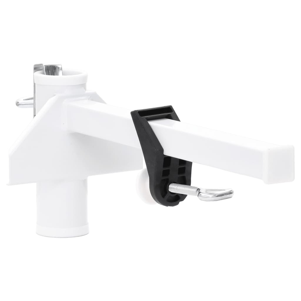 Abrazadera de sombrilla para balcón acero blanco 38 mm