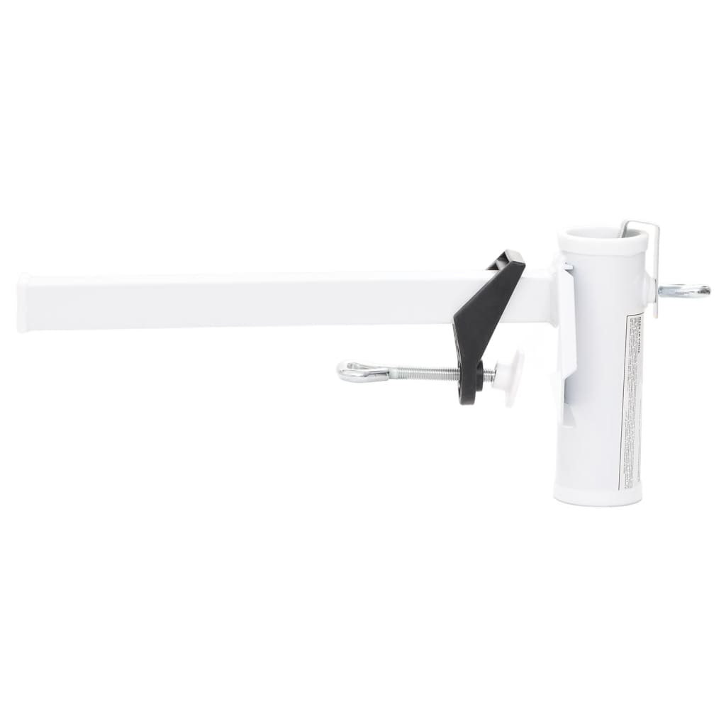 Abrazadera de sombrilla para balcón acero blanco 38 mm