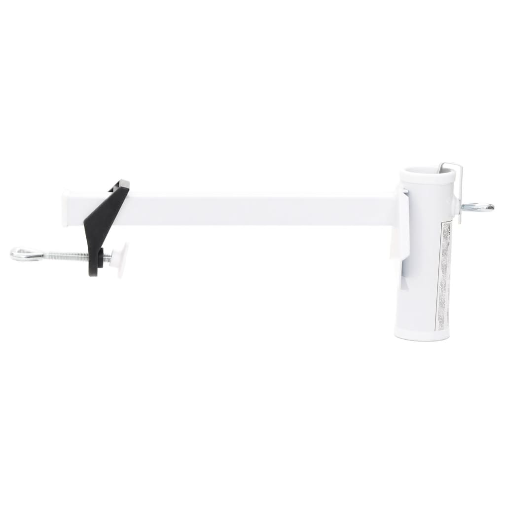 Abrazadera de sombrilla para balcón acero blanco 38 mm