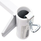 Abrazadera de sombrilla para balcón acero blanco 38 mm