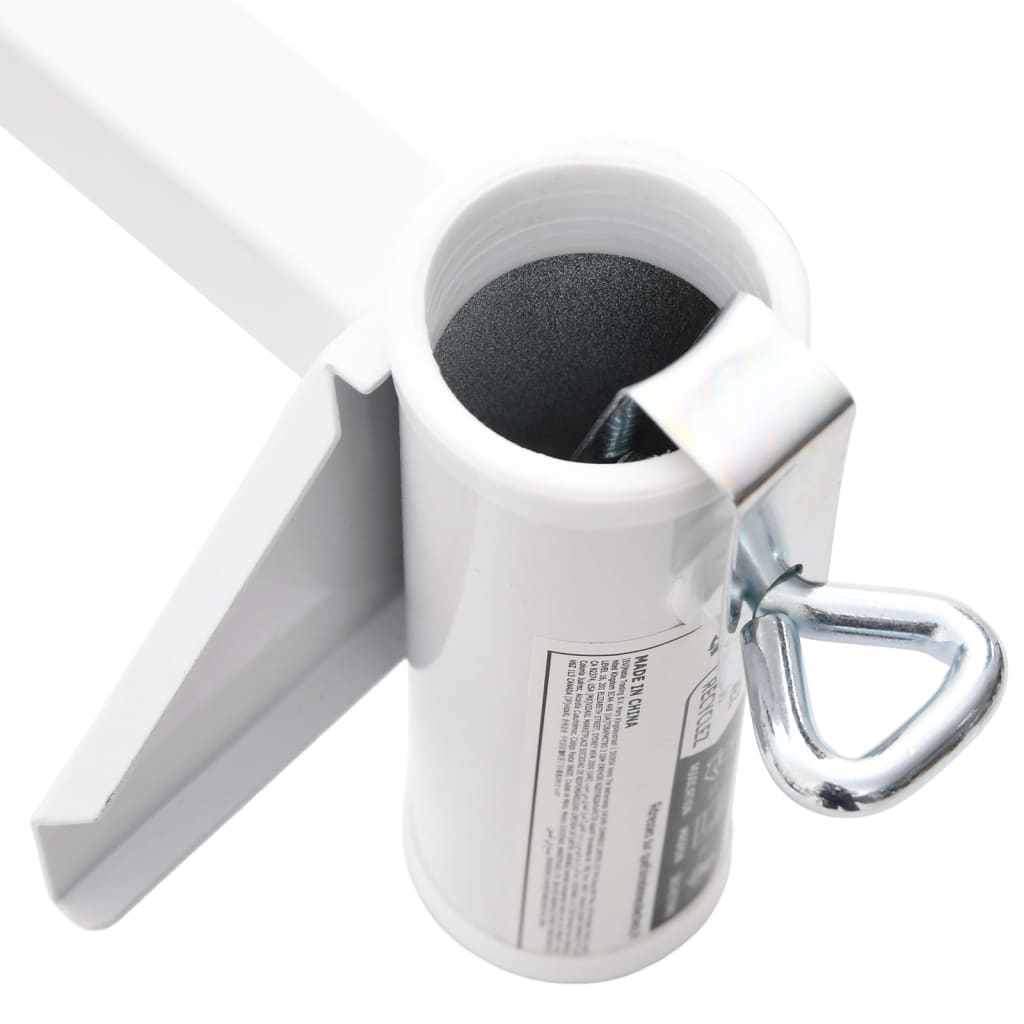 Abrazadera de sombrilla para balcón acero blanco 38 mm