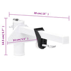 Abrazadera de sombrilla para balcón acero blanco 38 mm