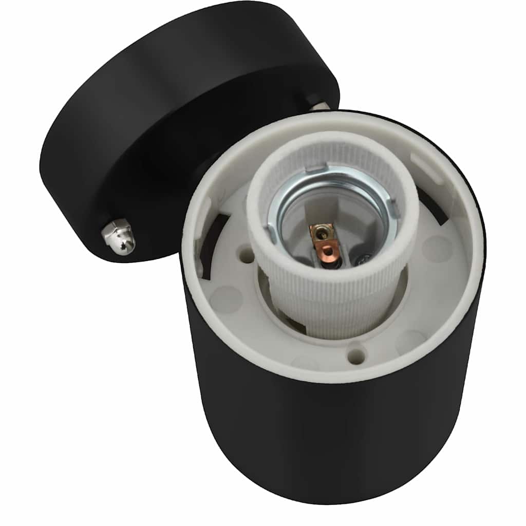 Luz de pared exterior 2 pcs Negro 12 x 8,5 x 27 cm
