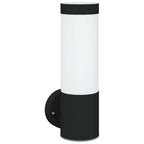 Luz de pared exterior 2 pcs Negro 12 x 8,5 x 27 cm