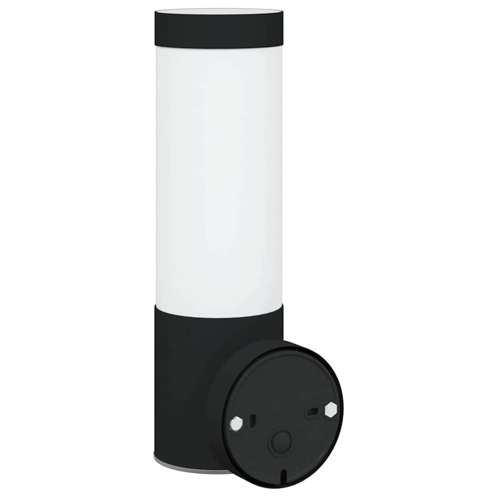 Luz de pared exterior 2 pcs Negro 12 x 8,5 x 27 cm