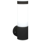 Luz de pared exterior 2 pcs Negro 12 x 8,5 x 27 cm