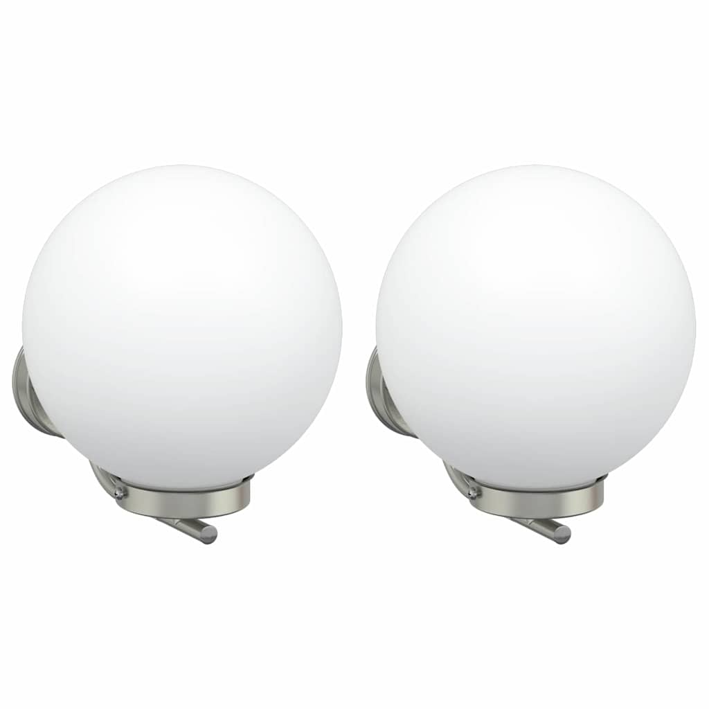 Luz de pared exterior 2 pcs Plateado 29 x 25 x 33 cm