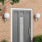 Luz de parede exterior 2 pcs Preto 23.5 x 9 x 26 cm