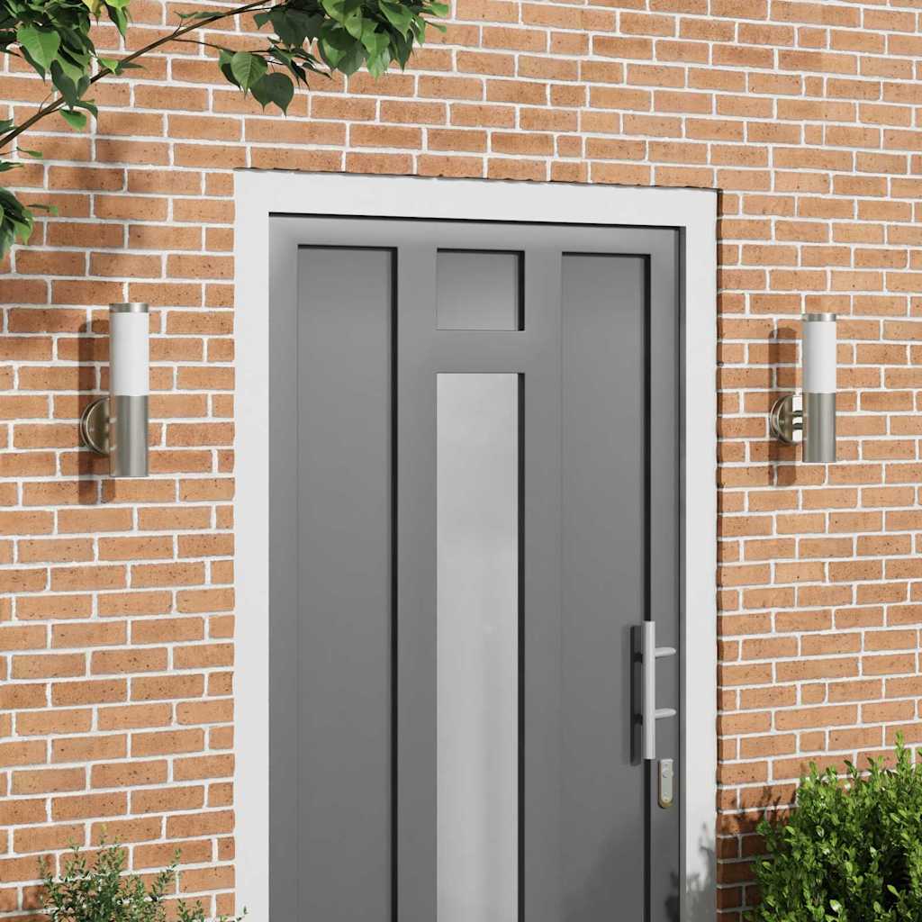 2 Pcs Outdoor Wall Light Black 15 x 7.5 x 33 cm