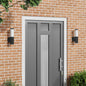 Luz de pared exterior 2 pcs Negro 15 x 7,5 x 33 cm