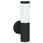 Luz de pared exterior 2 pcs Negro 15 x 7,5 x 33 cm