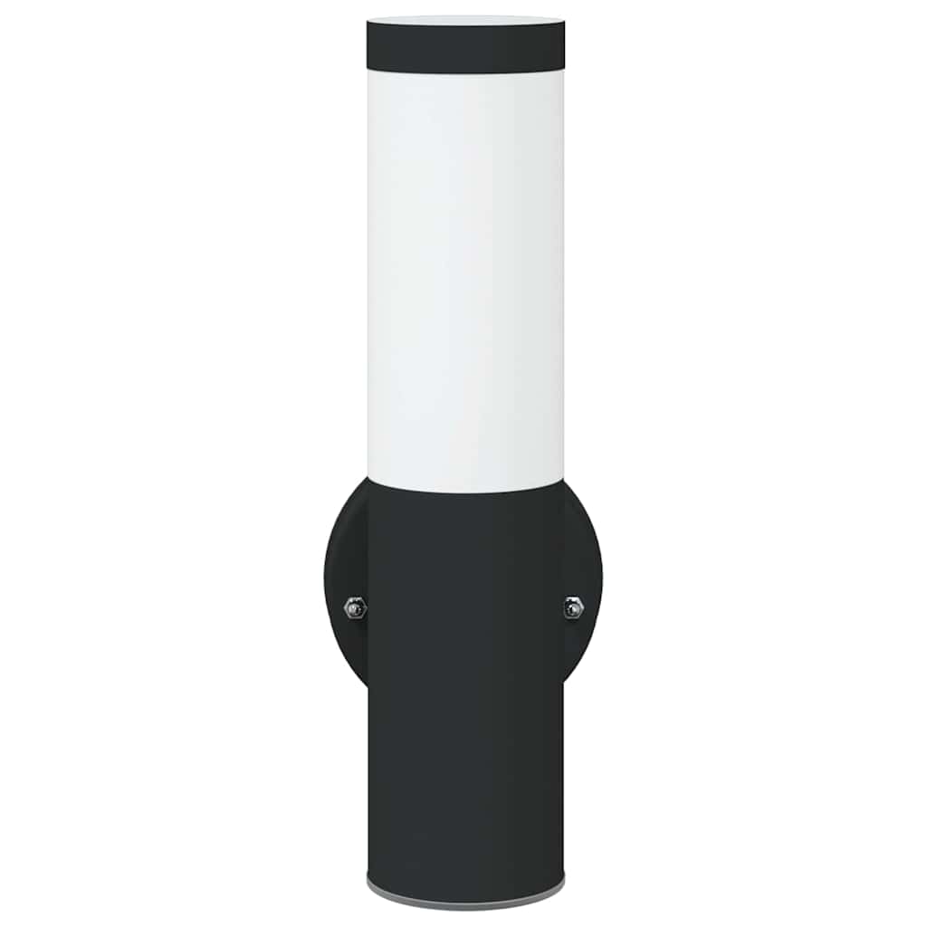 Luz de pared exterior 2 pcs Negro 15 x 7,5 x 33 cm
