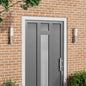 Luz de pared exterior 2 pcs Negro 10.5 x 6 x 33 cm