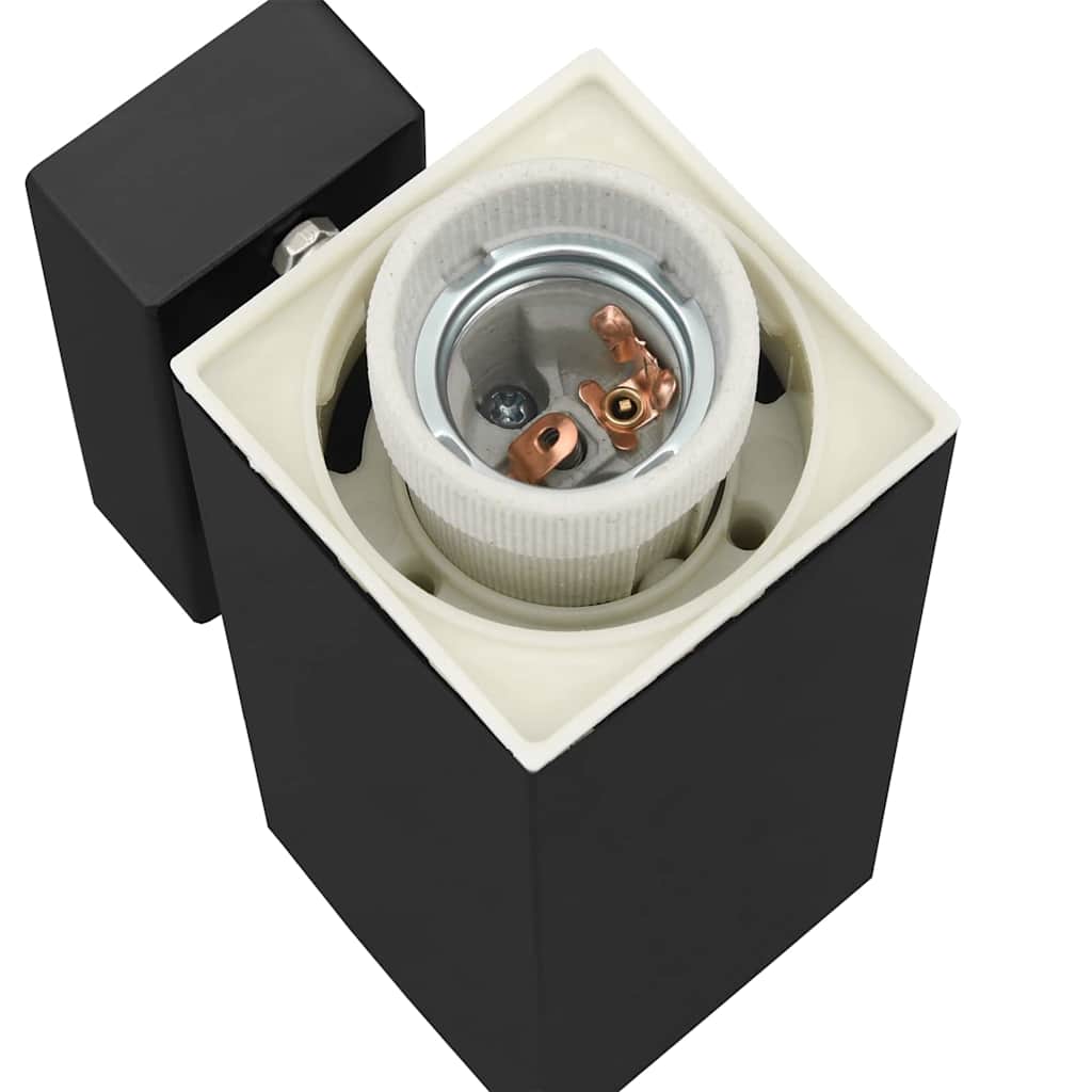 Luz de pared exterior 2 pcs Negro 10.5 x 6 x 33 cm