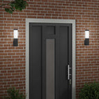 Luz de pared exterior 2 pcs Negro 10.5 x 6 x 33 cm