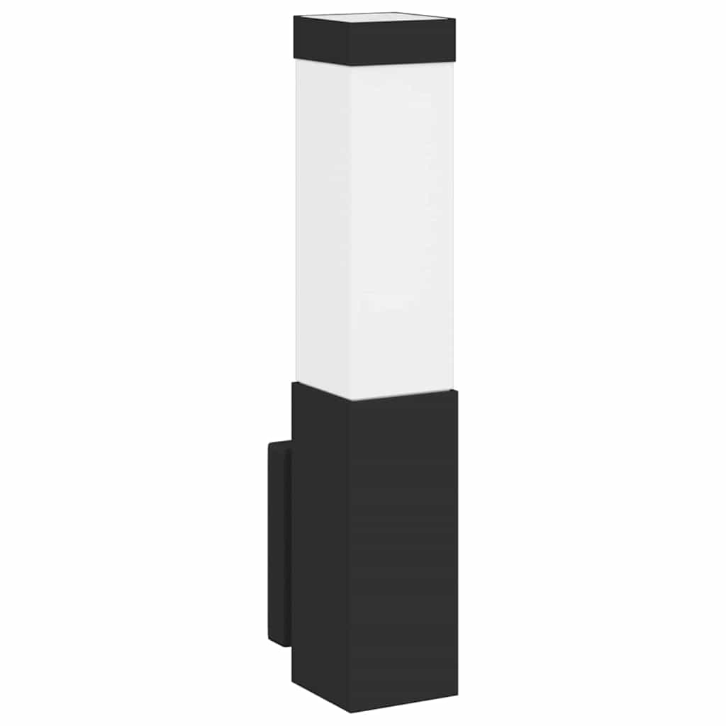 Luz de pared exterior 2 pcs Negro 10.5 x 6 x 33 cm