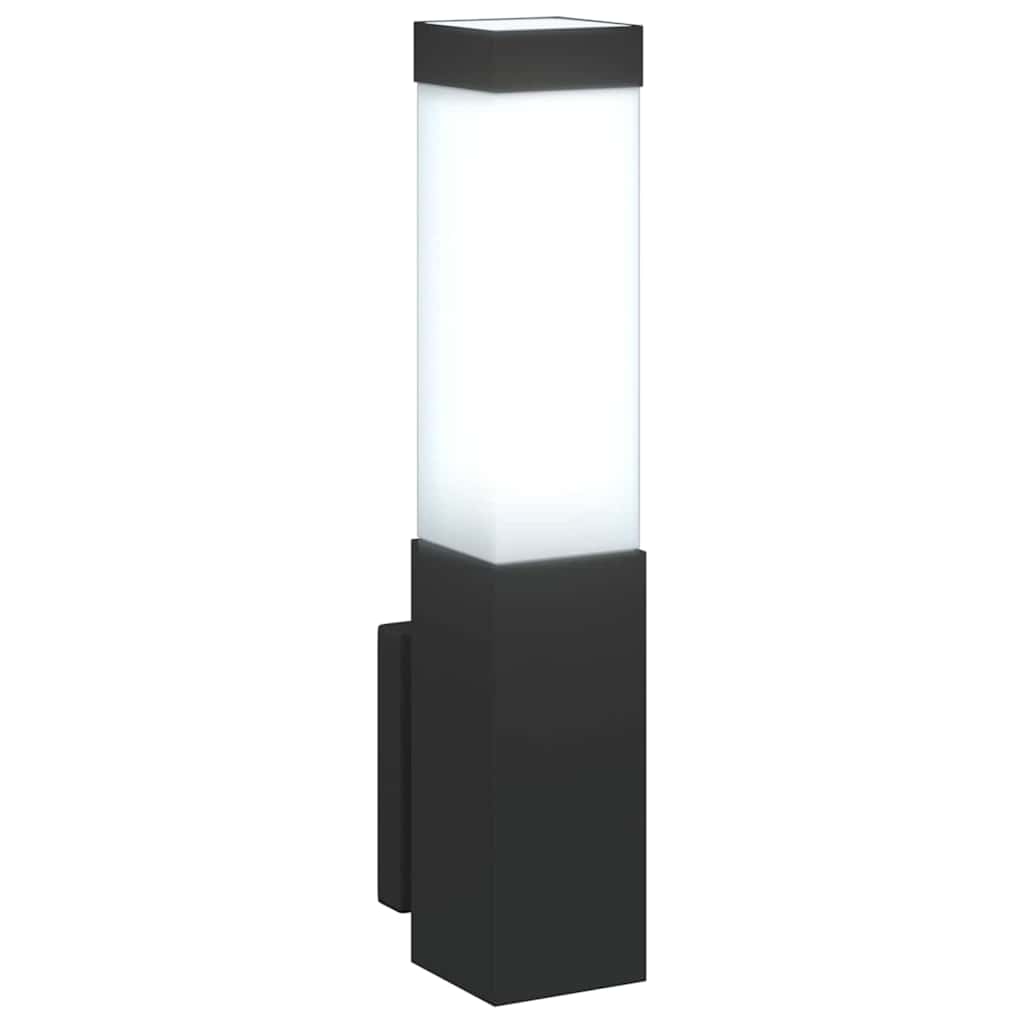 Luz de pared exterior 2 pcs Negro 10.5 x 6 x 33 cm